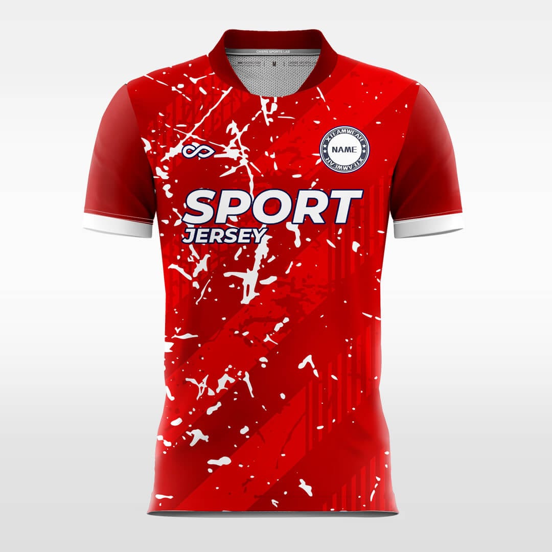 Cikers Sports Red / S Watercolor - Custom Soccer Jersey for Men Sublimation FT060103S
