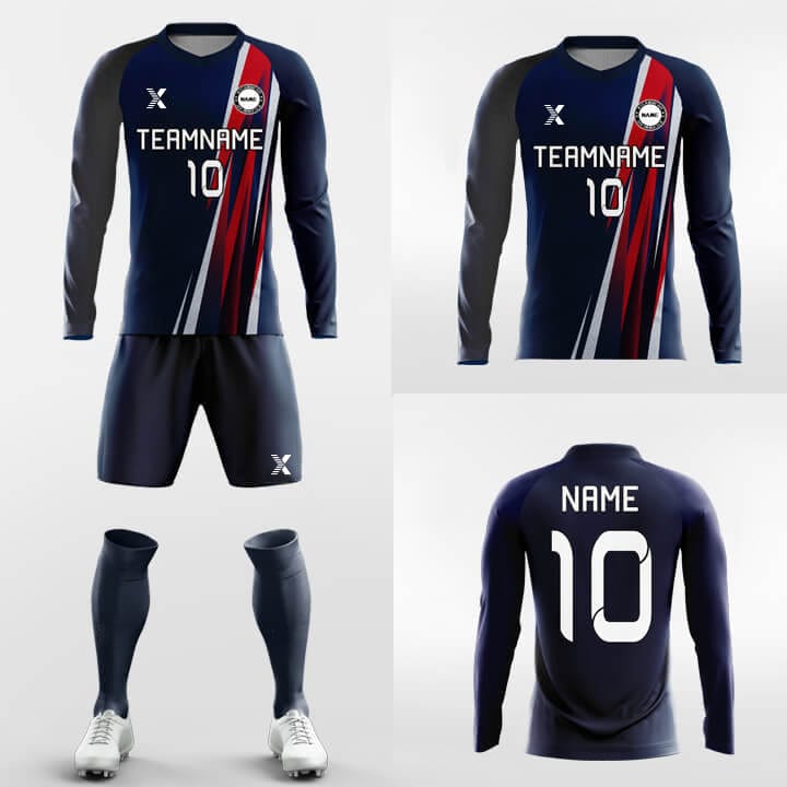 Cikers Sports Ribbon - Men Custom Soccer Uniforms Long Sleeve
