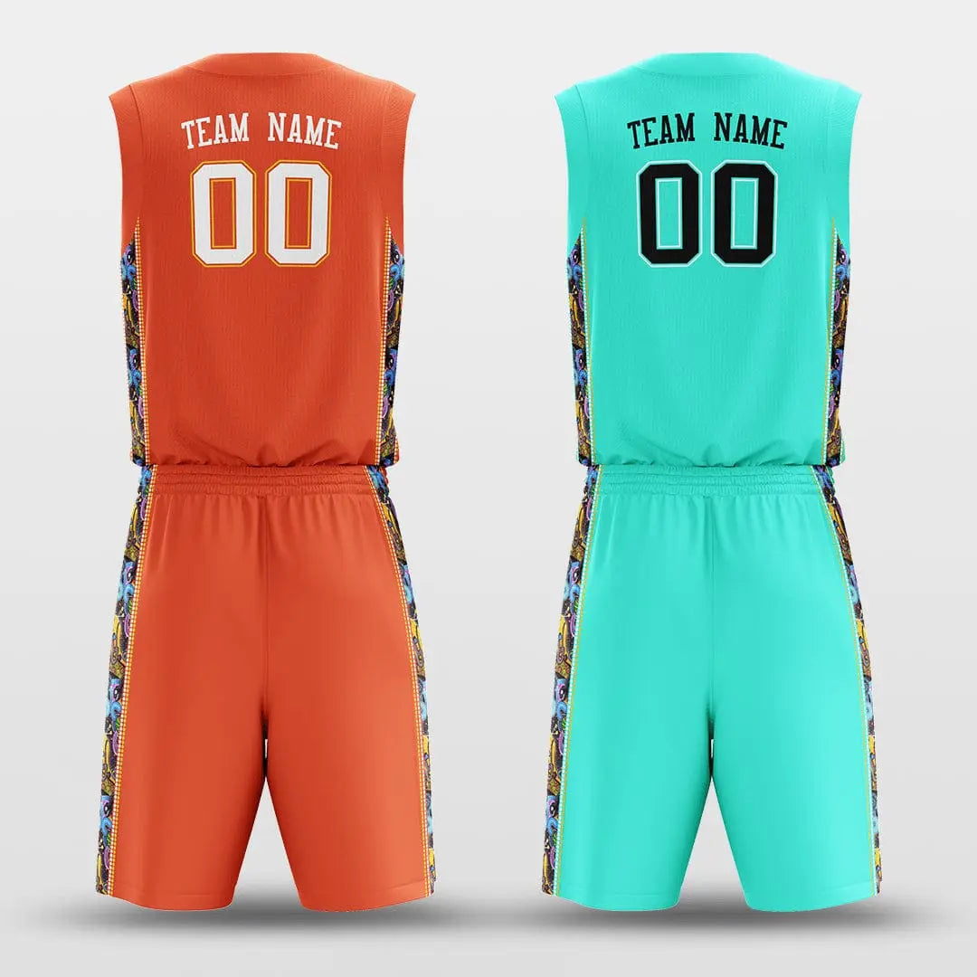 Cikers Sports Secret - Customized Reversible Sublimated Basketball Set