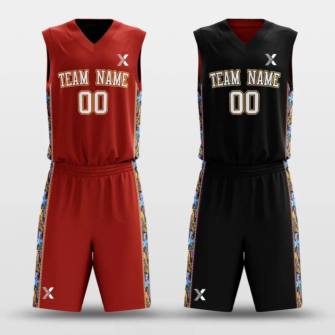 Cikers Sports Secret - Customized Reversible Sublimated Basketball Set