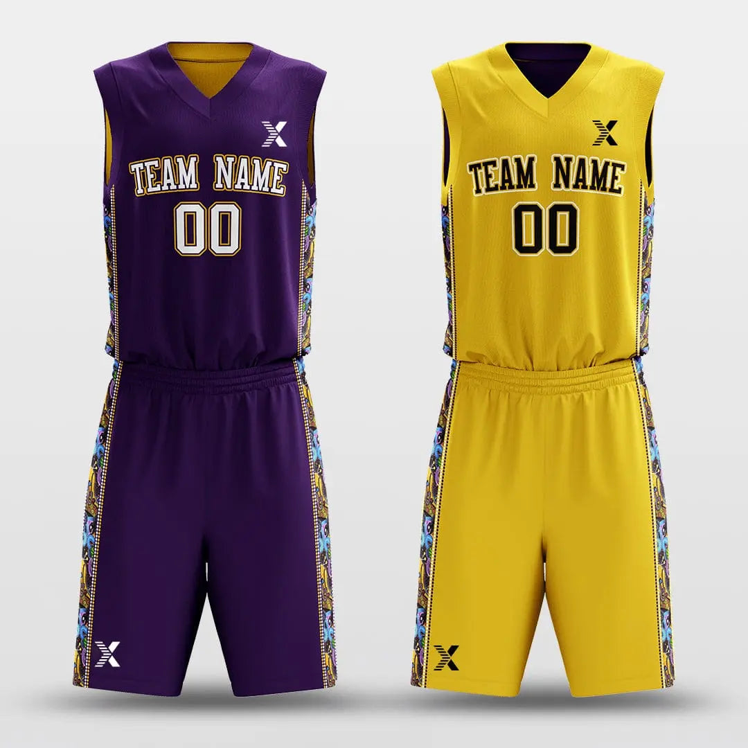 Cikers Sports Secret - Customized Reversible Sublimated Basketball Set