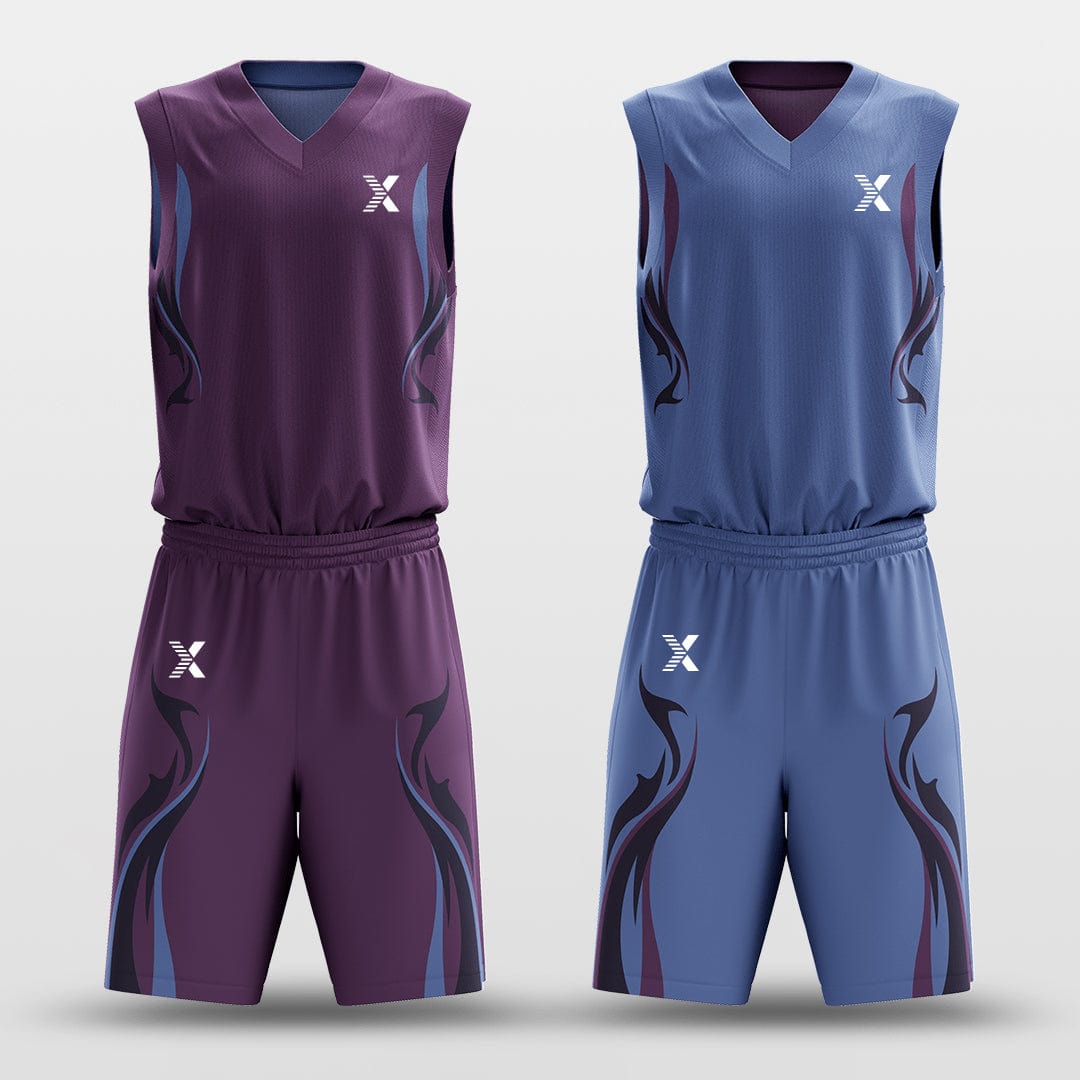 Cikers Sports Shadowflame - Customized Reversible Sublimated Basketball Set