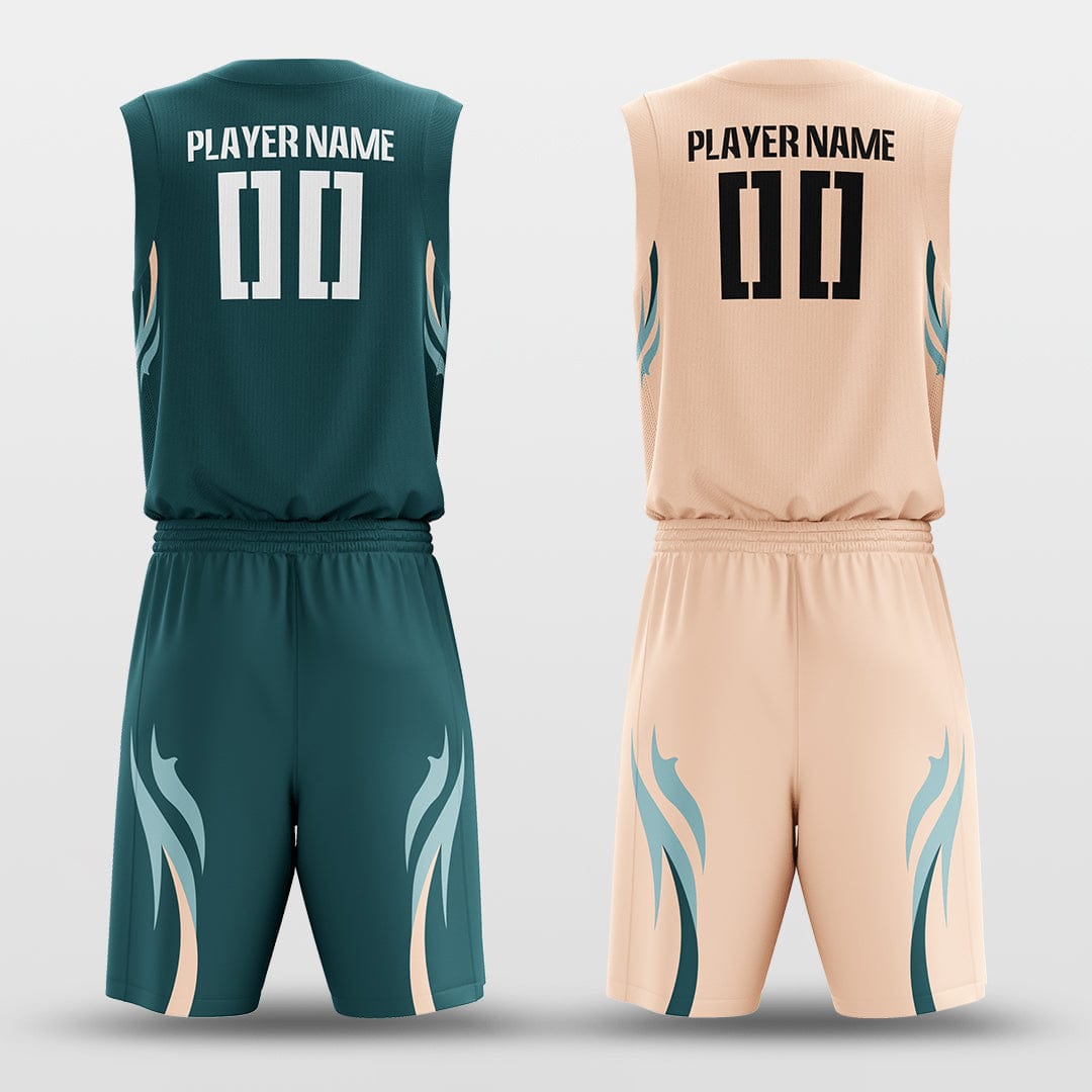 Cikers Sports Shadowflame - Customized Reversible Sublimated Basketball Set