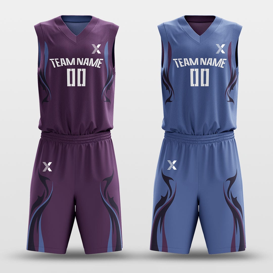 Cikers Sports Shadowflame - Customized Reversible Sublimated Basketball Set
