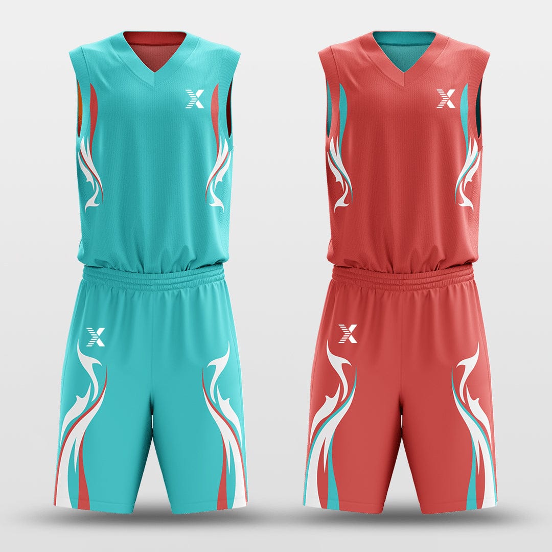 Cikers Sports Shadowflame - Customized Reversible Sublimated Basketball Set
