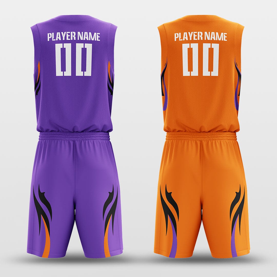 Cikers Sports Shadowflame - Customized Reversible Sublimated Basketball Set