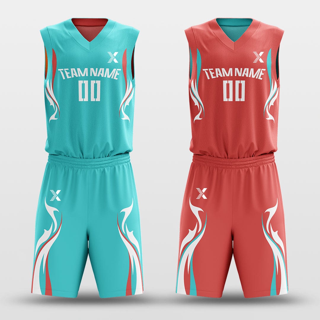 Cikers Sports Shadowflame - Customized Reversible Sublimated Basketball Set
