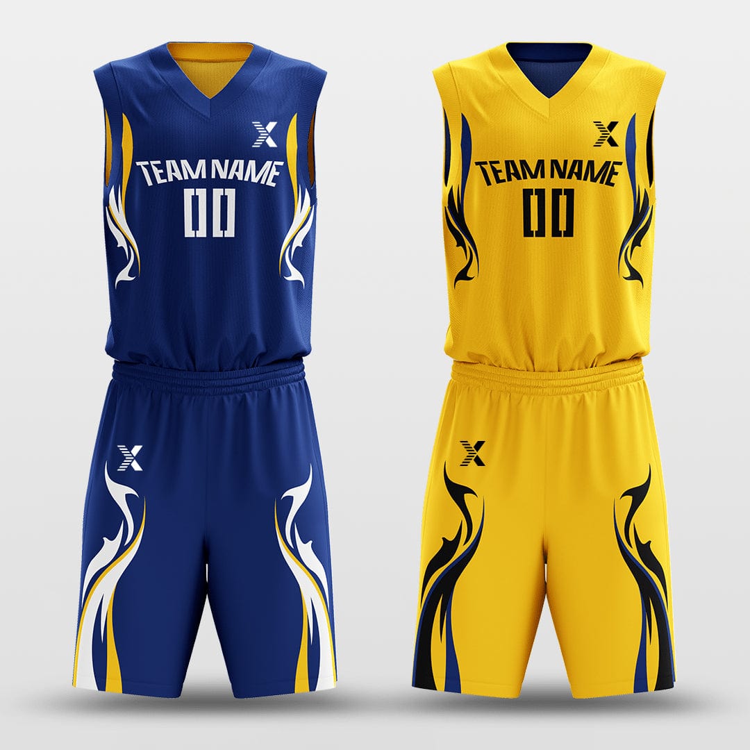 Cikers Sports Shadowflame - Customized Reversible Sublimated Basketball Set