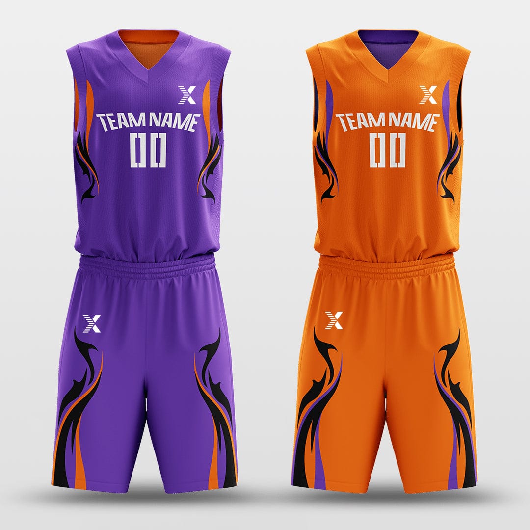 Cikers Sports Shadowflame - Customized Reversible Sublimated Basketball Set