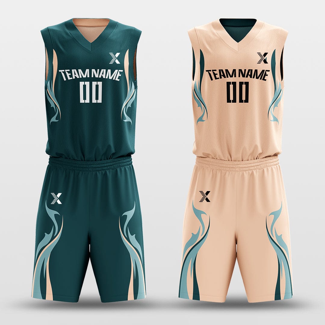 Cikers Sports Shadowflame - Customized Reversible Sublimated Basketball Set