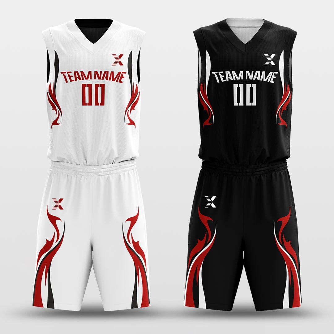 Cikers Sports Shadowflame - Customized Reversible Sublimated Basketball Set