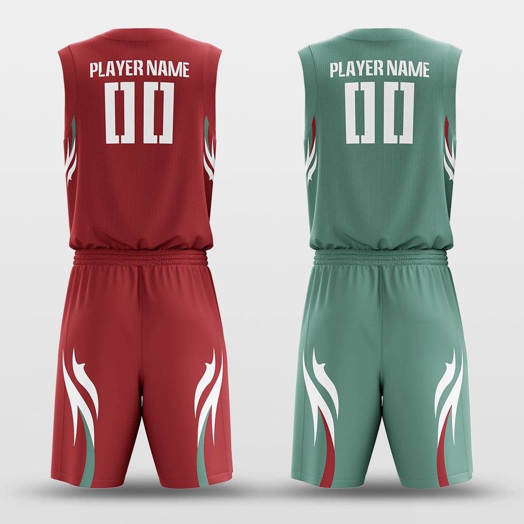 Cikers Sports Shadowflame - Customized Reversible Sublimated Basketball Set