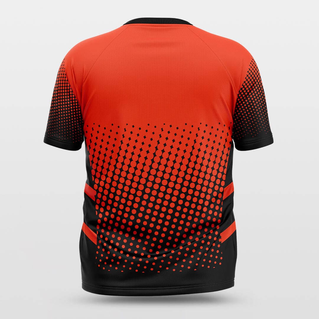 Cikers Sports Shirts Red Lattice- Customized Short Sleeve Jersey Loose Shoulder
