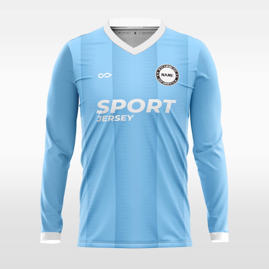 Cikers Sports Soccer Jersey Blue / S Ambition- Customized Men's Sublimated Long Sleeve Soccer Jersey