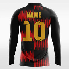 Cikers Sports Soccer Jersey Fire - Customized Men's Sublimated Long Sleeve Soccer Jersey