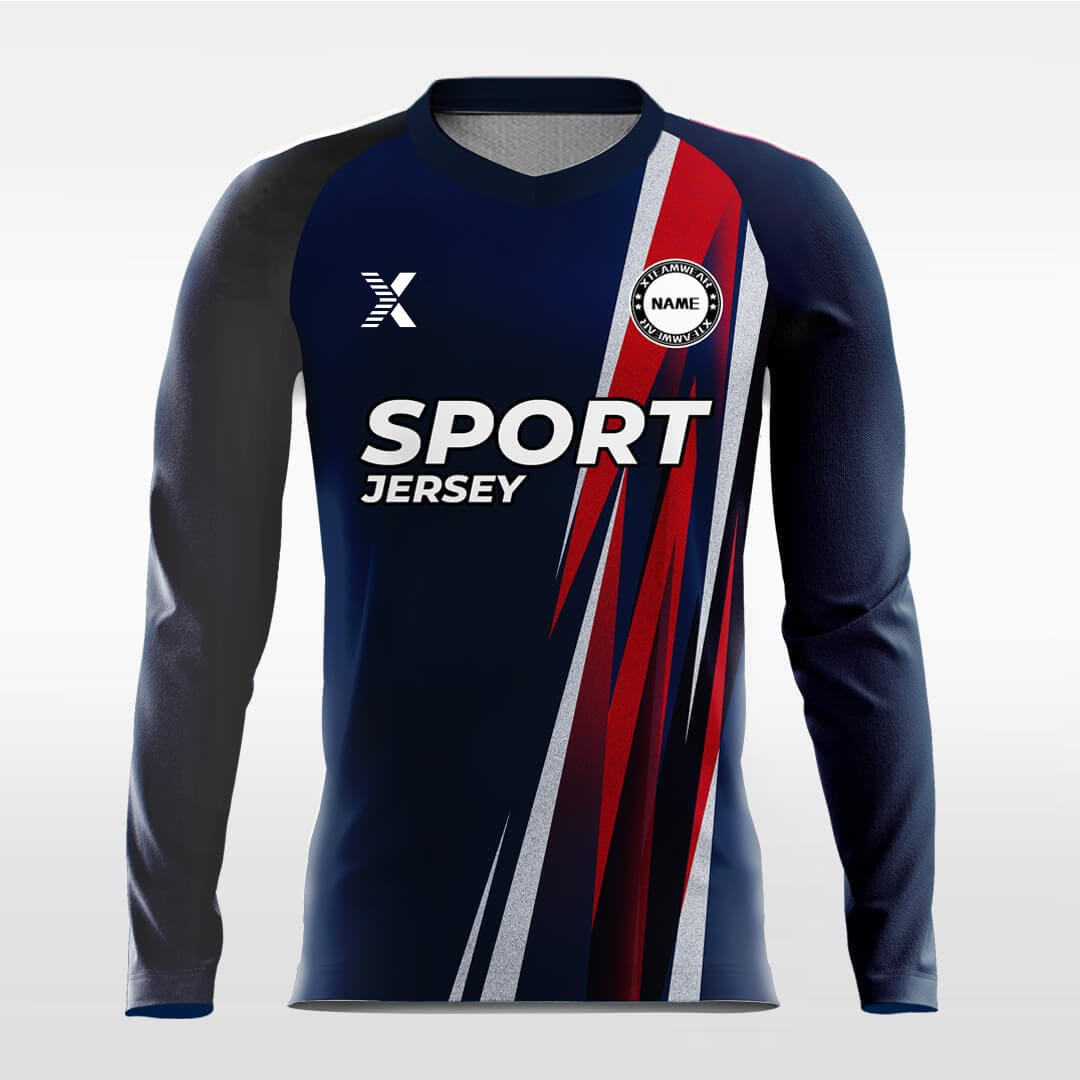Cikers Sports Soccer Jersey Flag - Customized Men's Sublimated Long Sleeve Soccer Jersey