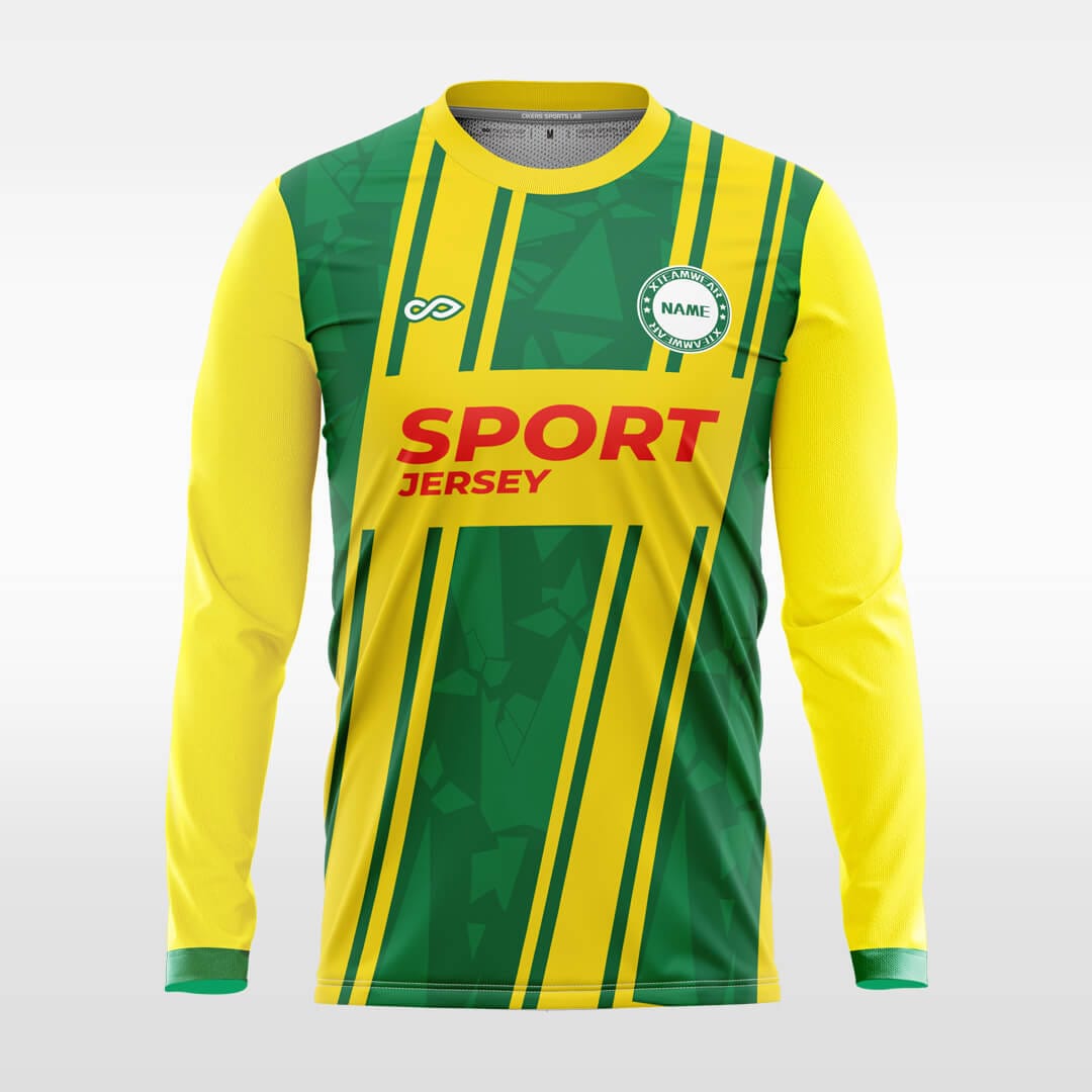 Cikers Sports Soccer Jersey Green / S Affirmative - Customized Men's Sublimated Long Sleeve Soccer Jersey