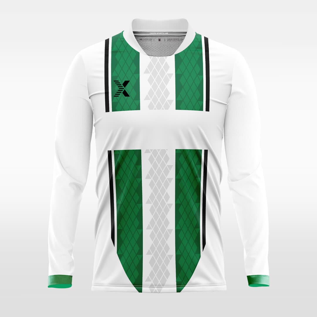 Cikers Sports Soccer Jersey Obliging- Customized Men's Sublimated Long Sleeve Soccer Jersey