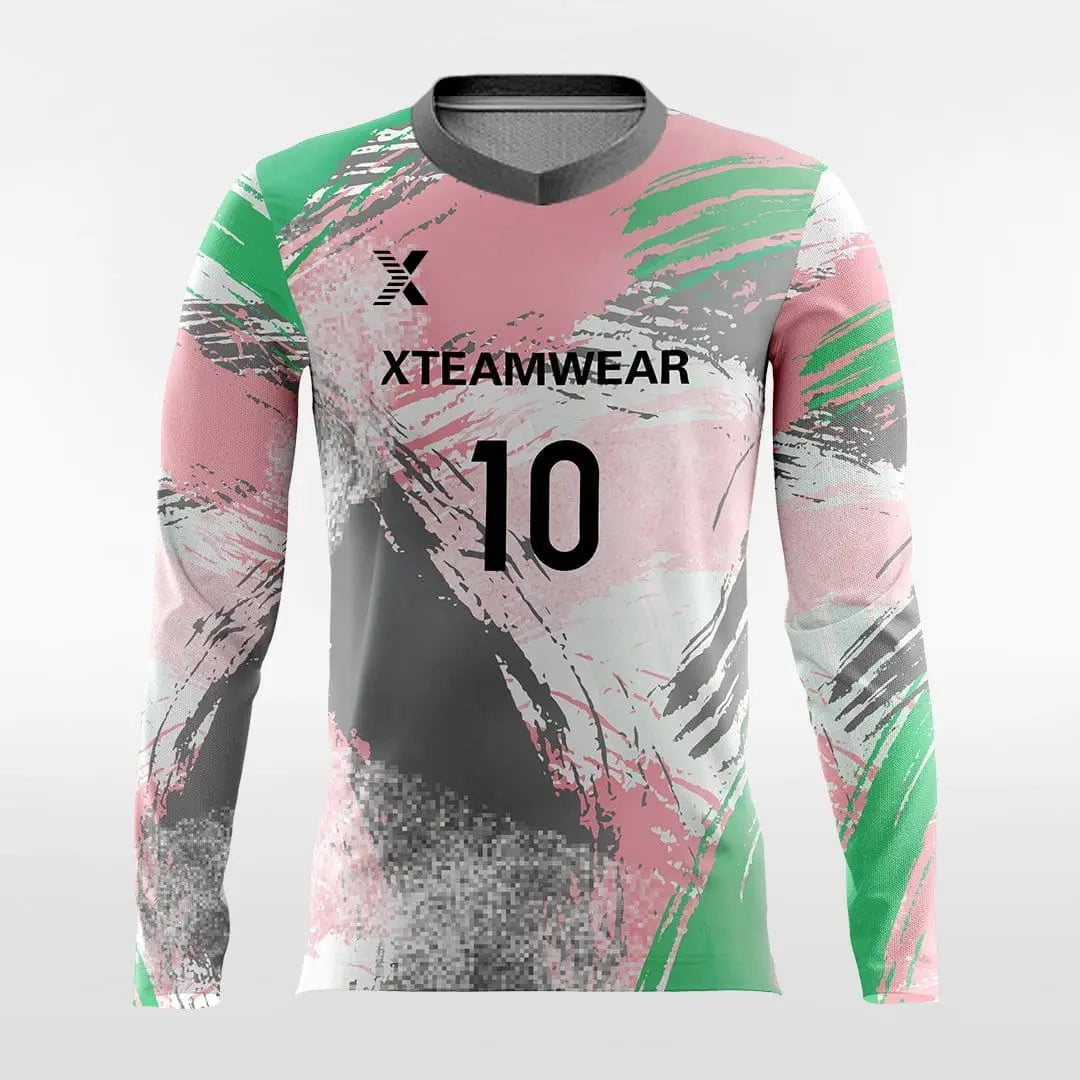 Cikers Sports Soccer Jersey Pop Camouflage V - Customized Men's Sublimated Long Sleeve Soccer Jersey