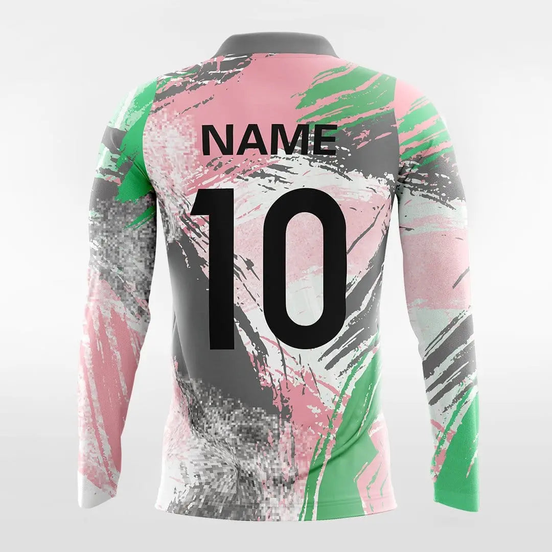 Cikers Sports Soccer Jersey Pop Camouflage V - Customized Men's Sublimated Long Sleeve Soccer Jersey