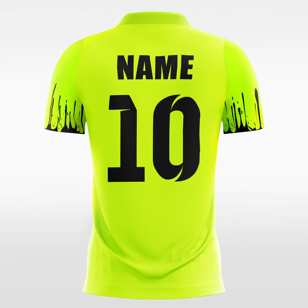 Cikers Sports Soccer Jersey Raindrop - Customized Men's Fluorescent Sublimated Soccer Jersey