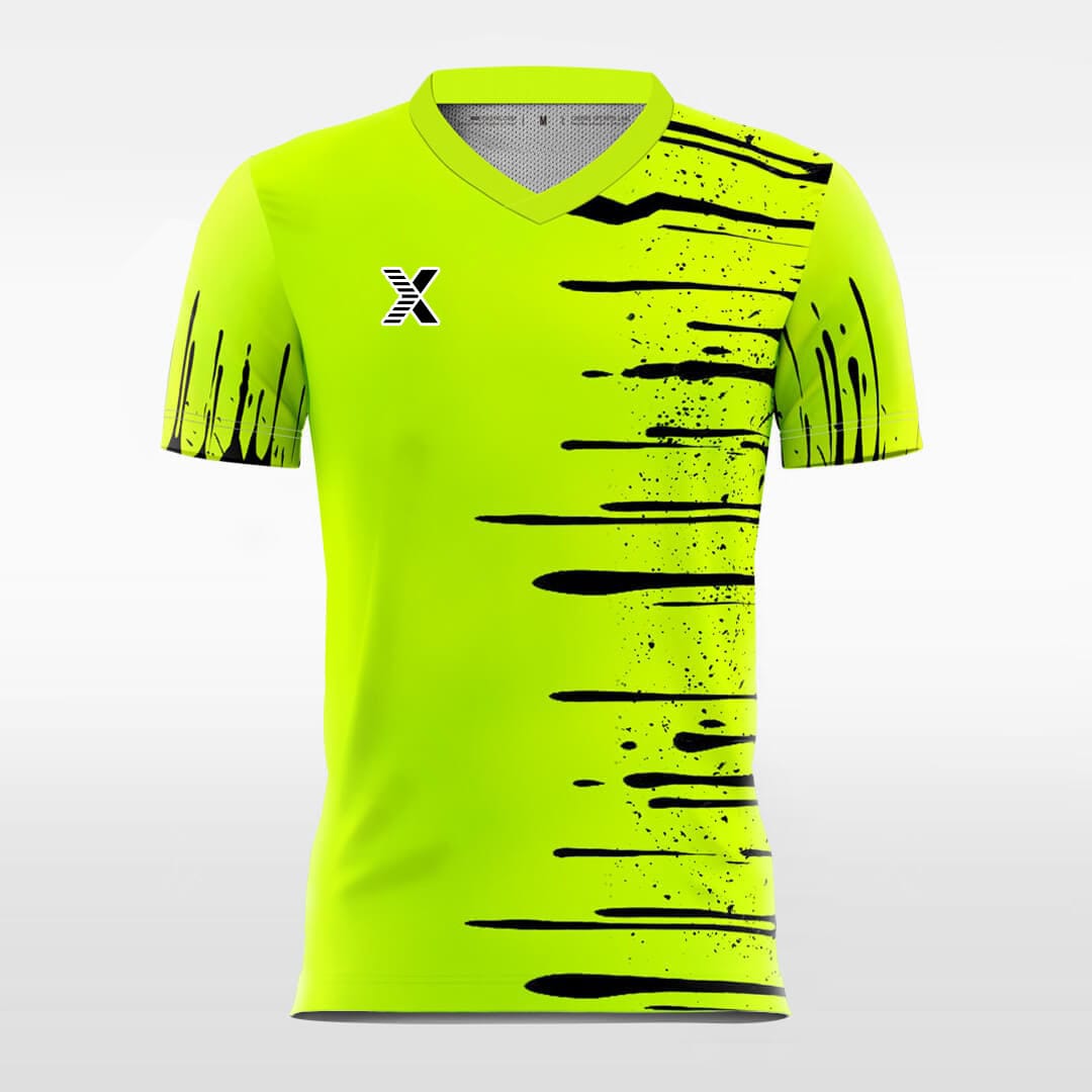 Cikers Sports Soccer Jersey Raindrop - Customized Men's Fluorescent Sublimated Soccer Jersey