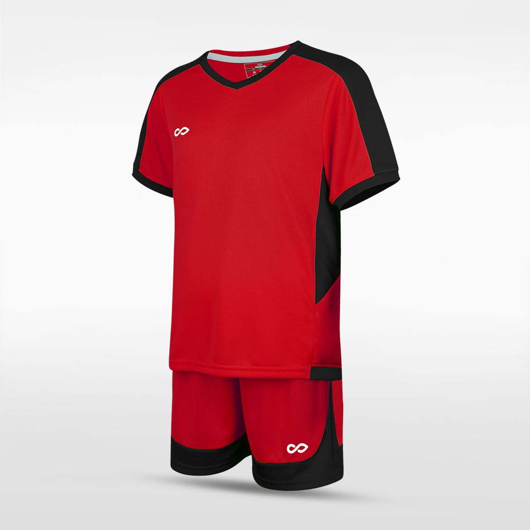 Cikers Sports Soccer Jersey Red / 120 Pure - Kid's Soccer Kit Style 4