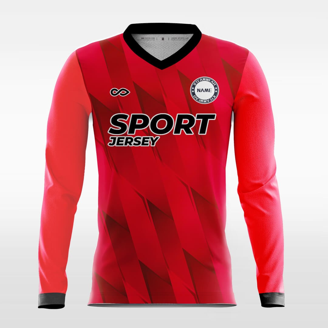 Cikers Sports Soccer Jersey Red / S Connection - Customized Men's Sublimated Long Sleeve Soccer Jersey