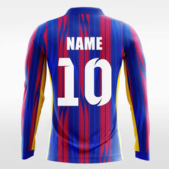 Cikers Sports Soccer Jersey Stripe - Customized Men's Sublimated Long Sleeve Soccer Jersey