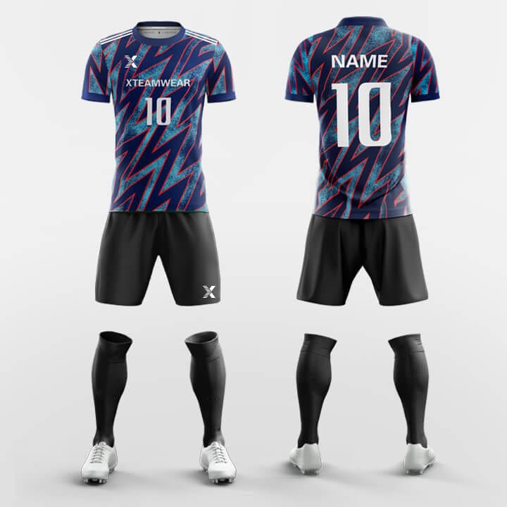 Cikers Sports Soccer Uniforms Blue / S Pop Camouflage - All Over Sublimation Print Soccer Kits Short Sleeve