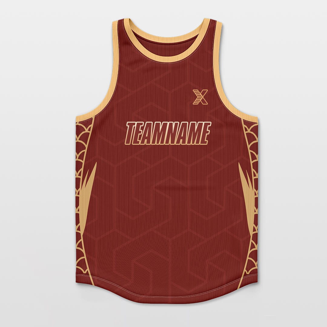 Cikers Sports Tank Top Brown / S Dragon - Customized Basketball Jersey Top Design