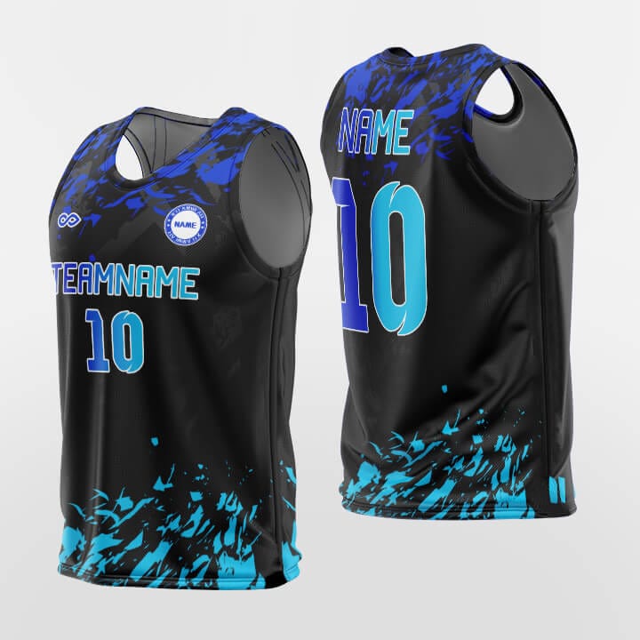 Cikers Sports Training Bibs Blue-Black-Deep Blue / L Pop Camouflage - Custom Training Bibs Sublimation Design