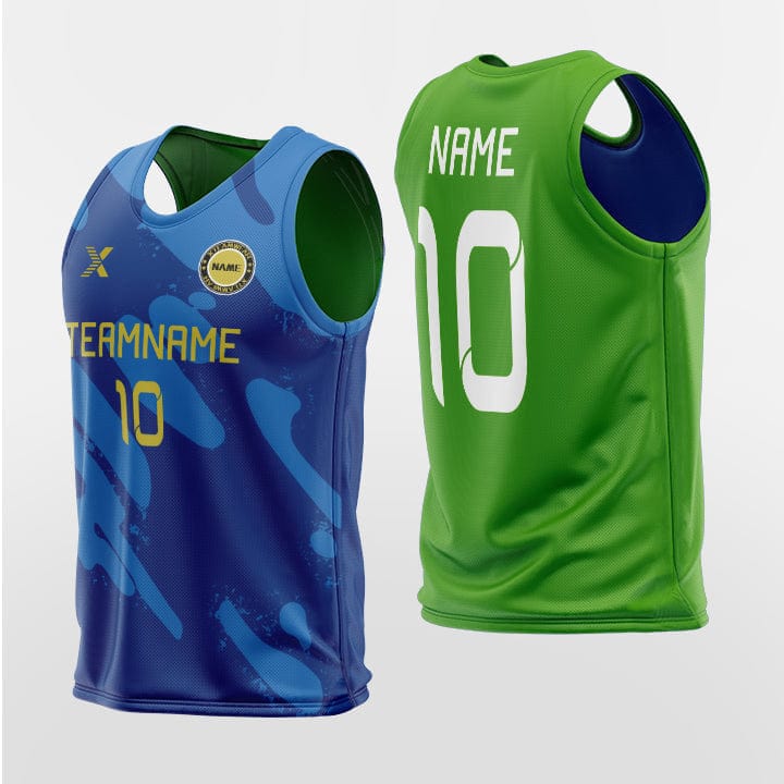 Cikers Sports Training Bibs Blue-Green / L Cool Blue Ocean - Custom Reversible Training Bibs Sublimated