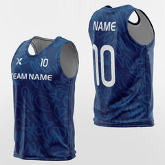 Cikers Sports Training Bibs Blue Paisley - Custom Soccer Training Bibs Design Sublimation