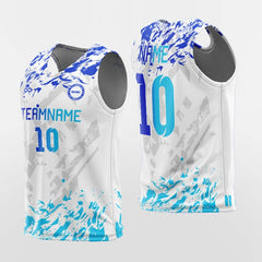 Cikers Sports Training Bibs Blue-White-Deep Blue / L Pop Camouflage - Custom Training Bibs Sublimation Design