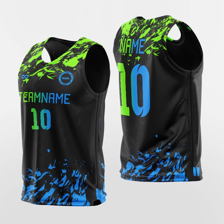Cikers Sports Training Bibs Green-Black-Blue / L Pop Camouflage - Custom Training Bibs Sublimation Design