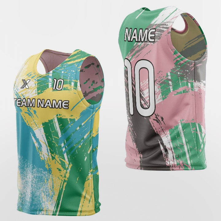 Cikers Sports Training Bibs Pink and Yellow / L Cool Camouflage - Custom Reversible Training Bibs Design