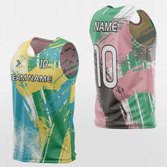 Cikers Sports Training Bibs Pink and Yellow / L Cool Camouflage - Custom Reversible Training Bibs Design