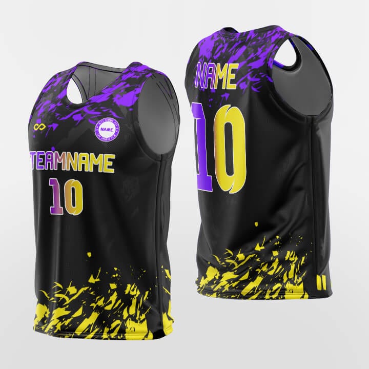 Cikers Sports Training Bibs Purple-Black-Yellow / L Pop Camouflage - Custom Training Bibs Sublimation Design