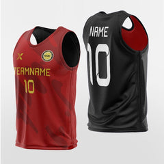 Cikers Sports Training Bibs Red-Black / L Cool Red/Black - Custom Reversible Training Bibs Sublimated