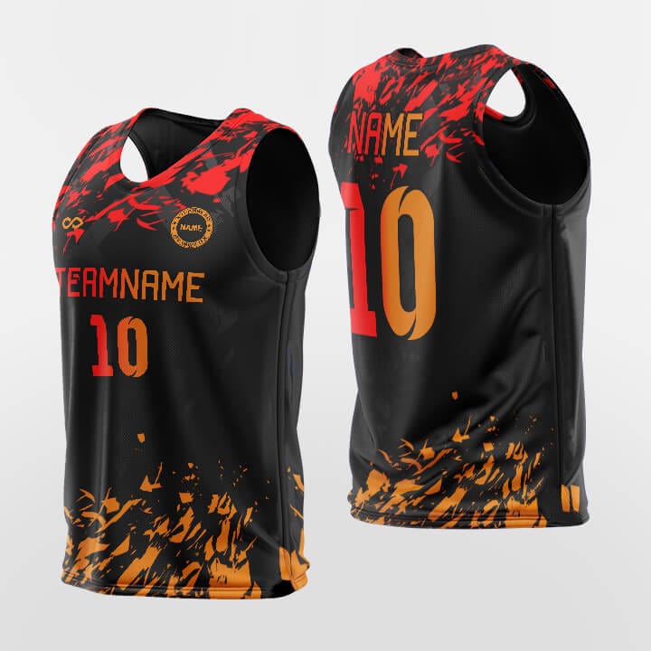 Cikers Sports Training Bibs Red-Black-Orange / L Pop Camouflage - Custom Training Bibs Sublimation Design