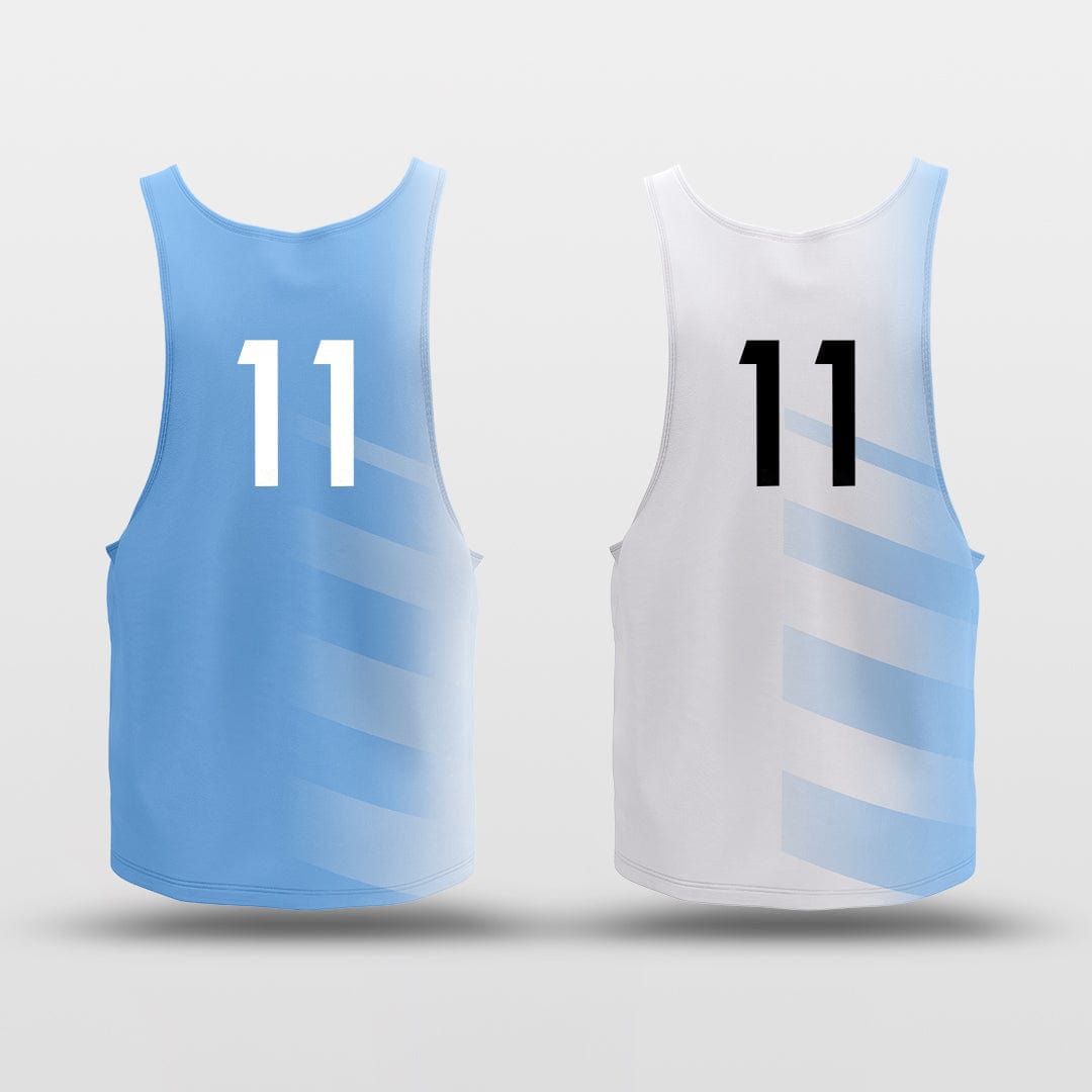 Cikers Sports Vest Blue Lake - Customized Reversible Basketball Jersey Quick Dry
