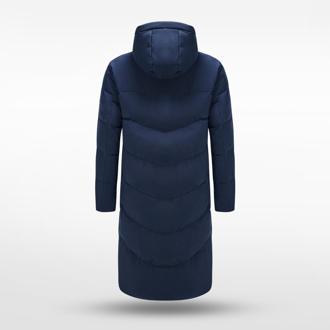 Cikers Sports Warm-Ups Falcon - Winter Warm Navy Long Cotton Jacket