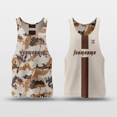 Cikers Sports White&Brown / S Desert - Customized Reversible Quick Dry Basketball Jersey