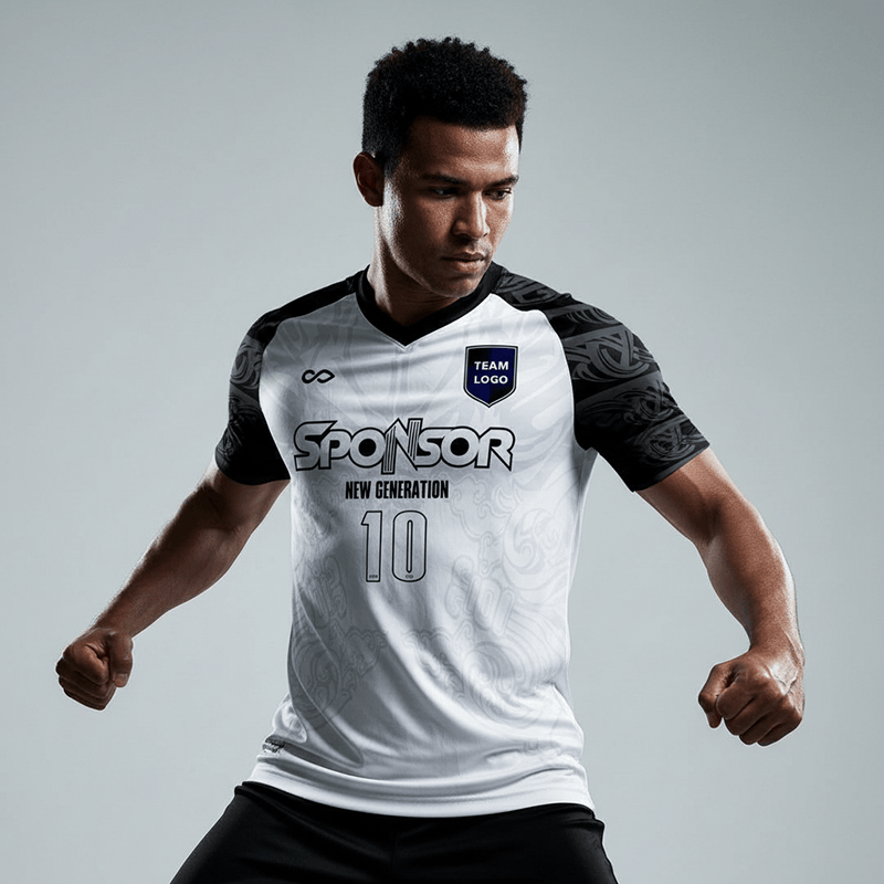 Cikers Sports White War God - Custom Soccer Jersey for Men Sublimation - W18S201AHA1