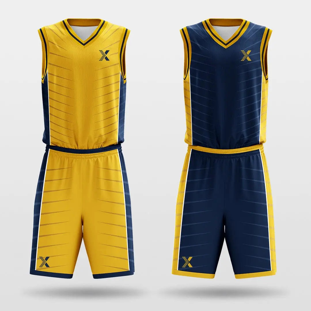 Cikers Sports Yellow&Blue / S Assassin - Customized Reversible Sublimated Basketball Set