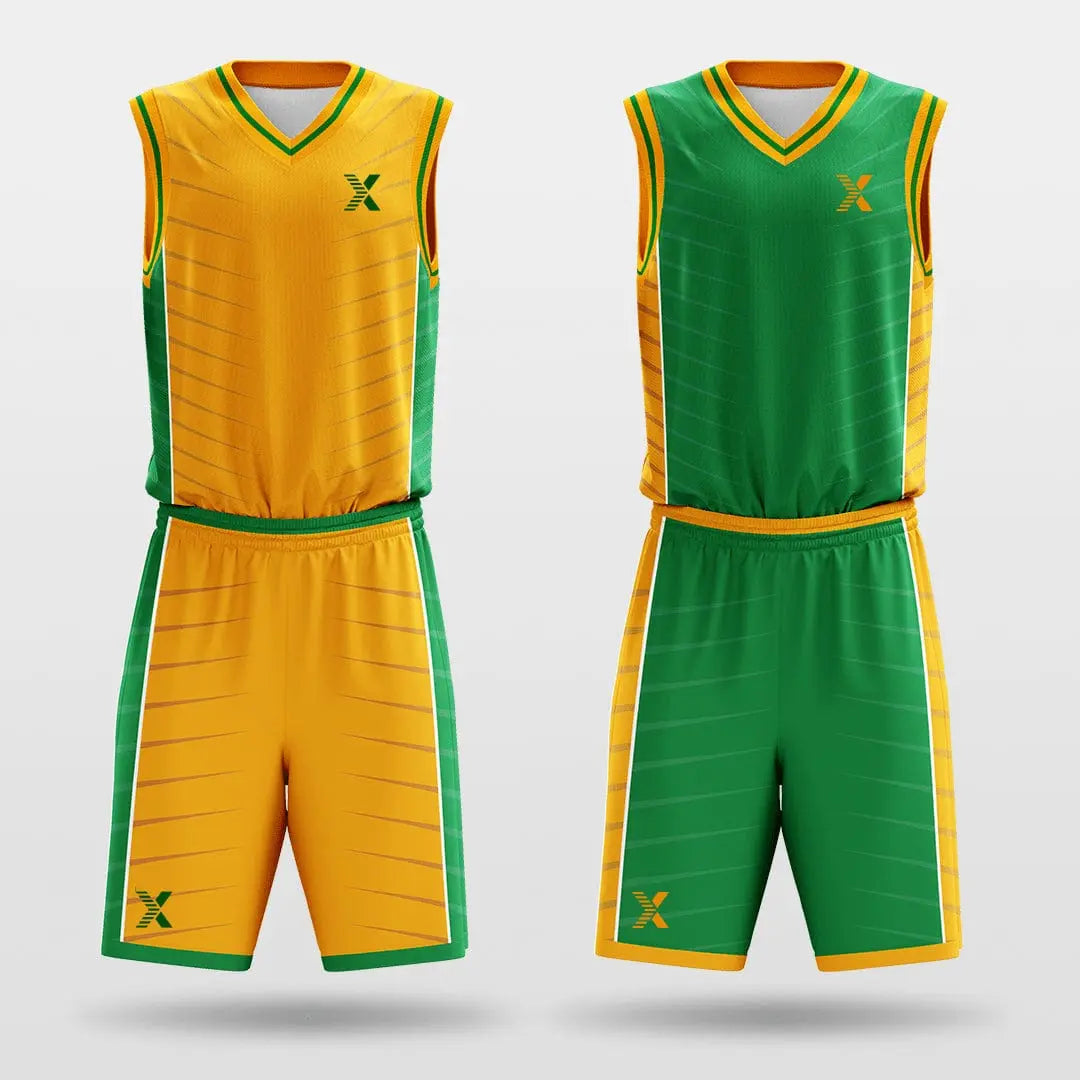 Cikers Sports Yellow&Green / S Assassin - Customized Reversible Sublimated Basketball Set