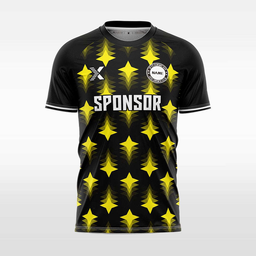 Cikers Sports Yellow / S Four Pointed Star- Custom Design Soccer Jersey for Men Sublimation