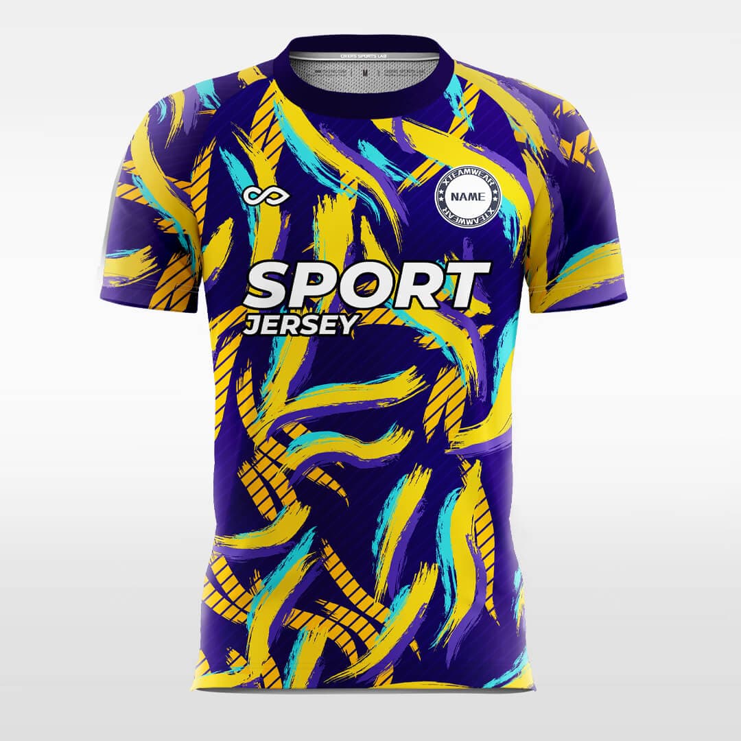 Cikers Sports Yellow / S Sparkling Firework - Custom Soccer Jersey for Men Sublimation