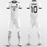 Classic Black Striped - Custom Soccer Jerseys Kit  Design